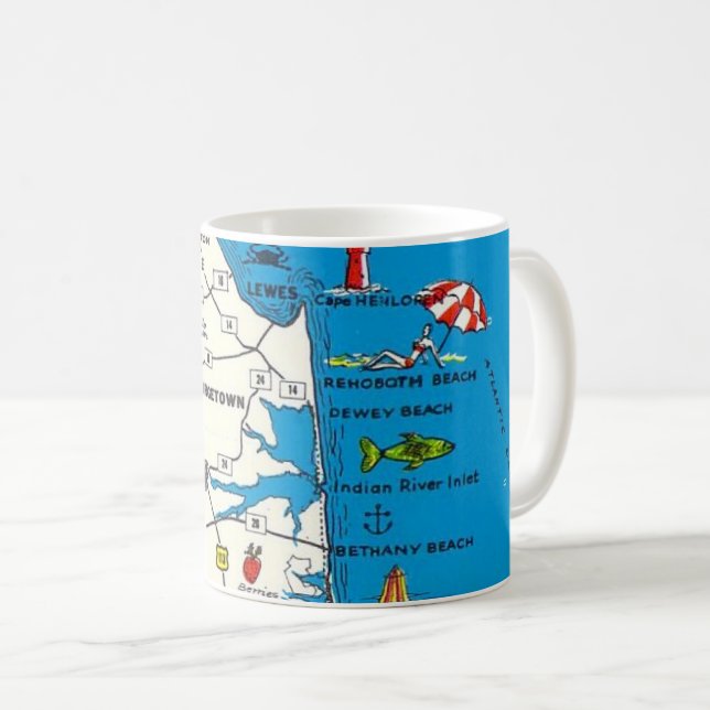 Taza De Café Rehoboth Bethany Beach Delaware Mug (Anverso derecho)
