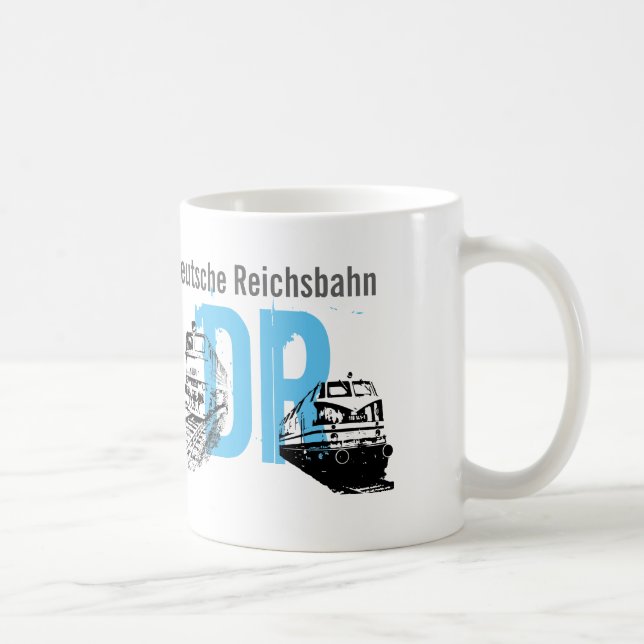 Taza De Café Reichsbahn alemán DDR diseño (Derecha)