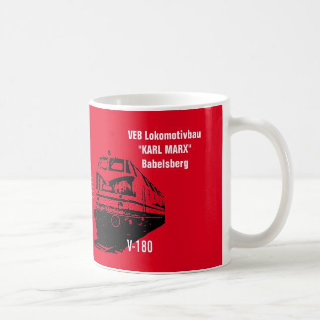 Taza De Café Reichsbahn alemán DDR diseño (Derecha)