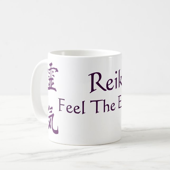 Taza De Café Reiki Siente La Energía (Anverso izquierdo)