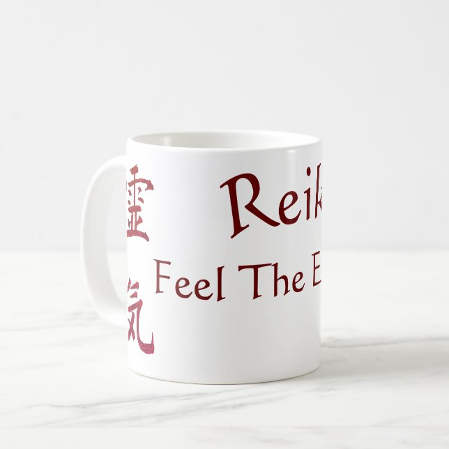 Taza De Café Reiki Siente La Energía (Anverso izquierdo)