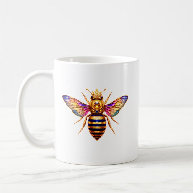 Taza De Café Reina Abeja Con Corona (Izquierda)