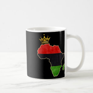 Taza De Café Reina Africana Americana Pan Afro Mapa Bandera Neg