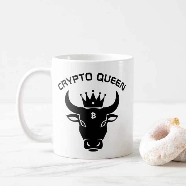 Taza De Café Reina criptográfica personalizada (Con donut)