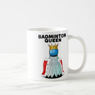 Taza De Café Reina de Badminton _ Chicas Camisas Badminton _ Mu