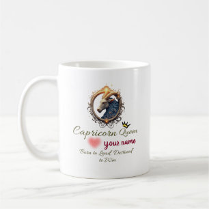 Taza De Café Reina de Capricornio personalizada