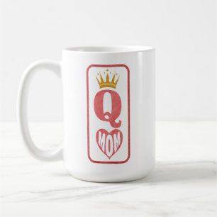 Taza De Café Reina de corazón Mamá la corona del Día de la Madr