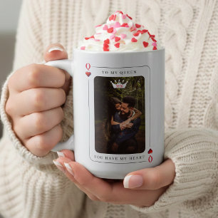 Taza De Café Reina de Corazones Poker Foto Día de San Valentín