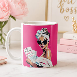 Taza De Café Reina de Cumpleaños Personalizada de Moda