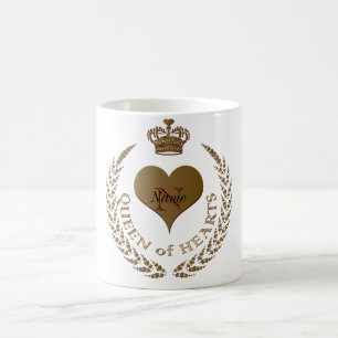 Taza De Café Reina de encargo de corazones