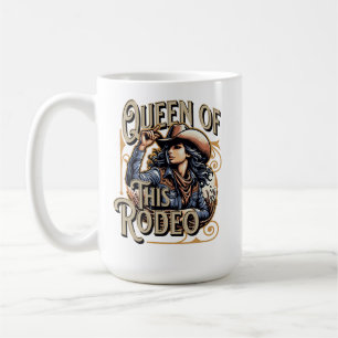Taza De Café Reina de este Rodeo Azul, Regalo de Vaquera, Chica