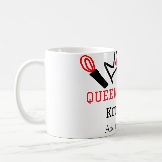 Taza De Café Reina de la cocina chef cocinar añadir nombre a la (Izquierda)