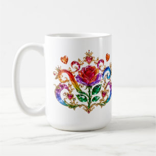 Taza De Café Reina de la Corona de Diamante de Cristal Regal