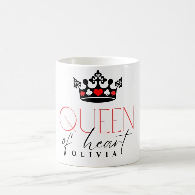 Taza De Café Reina de la corona del corazón (Centro)