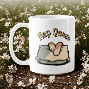 Taza De Café Reina de la Siesta   Humor Acogedor para Padres de