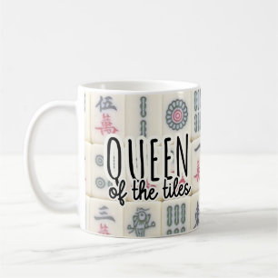 Taza De Café Reina de las baldosas Funny Mah Jongg