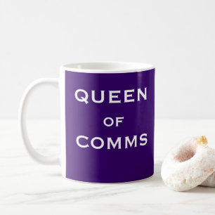 Taza De Café Reina de las comunicaciones principales femeninas