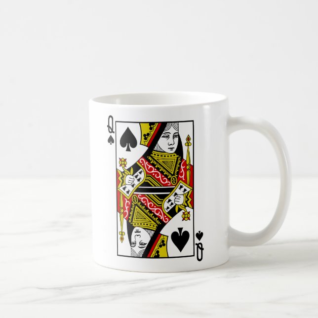 Taza De Café Reina de los naipes de las espadas (Derecha)