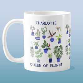 Taza De Café Reina de plantas personalizadas