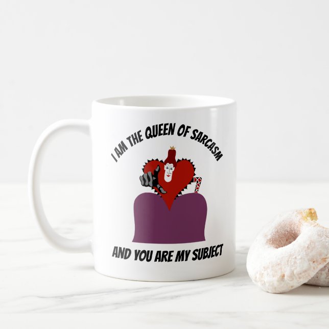 Taza De Café Reina de Sarcasmo (Con donut)