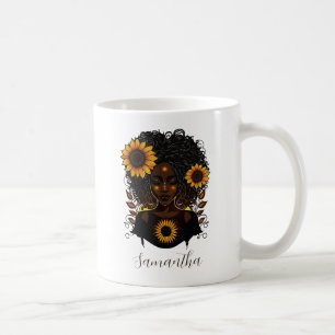 Taza De Café Reina del girasol mujer africana