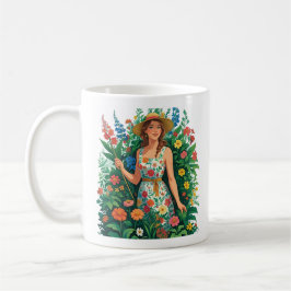 Taza De Café Reina del Jardín | Estética de Jardinero Floral