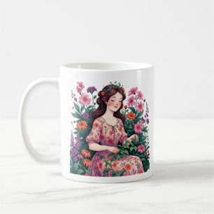 Taza De Café Reina del Jardín   Estética de Jardinero Floral