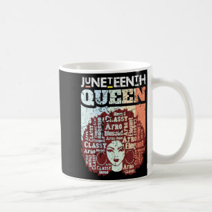Taza De Café reina del juneteenth melanina mujeres afroamerican