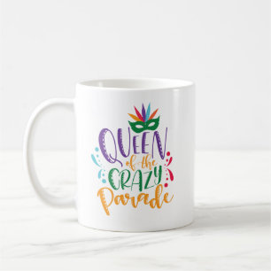 Taza De Café Reina del loco desfile Mardi Gras Mug