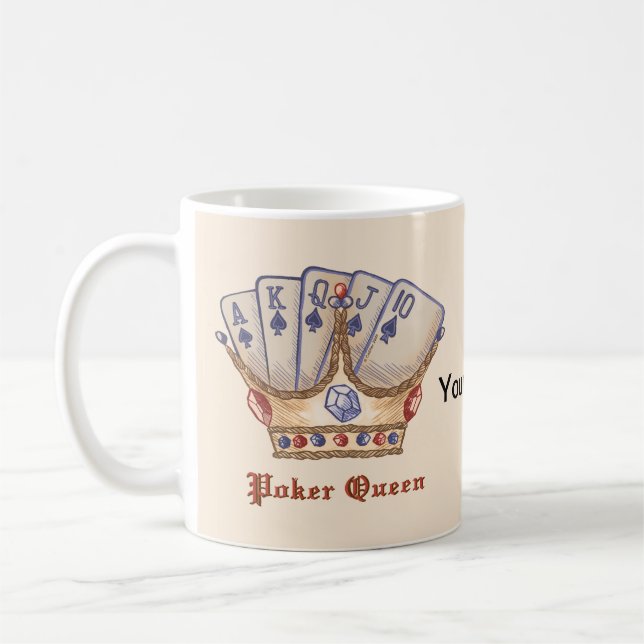 Taza De Café Reina del Póquer (Izquierda)