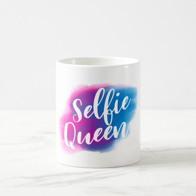 Taza De Café Reina divertida de Selfie (Centro)