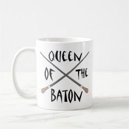 Taza De Café Reina divertida del director musical del bastón
