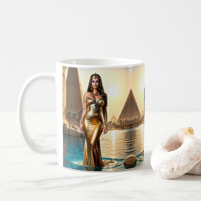 Taza De Café Reina Dorada del Nilo (Con donut)
