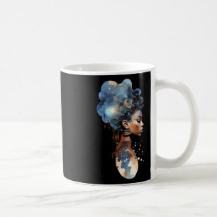 Taza De Café Reina Espiritual de Melanina Guerrera Espacial Afr