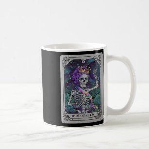 Taza De Café Reina Esqueleto Carta Tarot Gótico Brujería Hallow