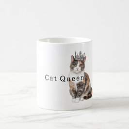 Taza De Café Reina Gato con Corona