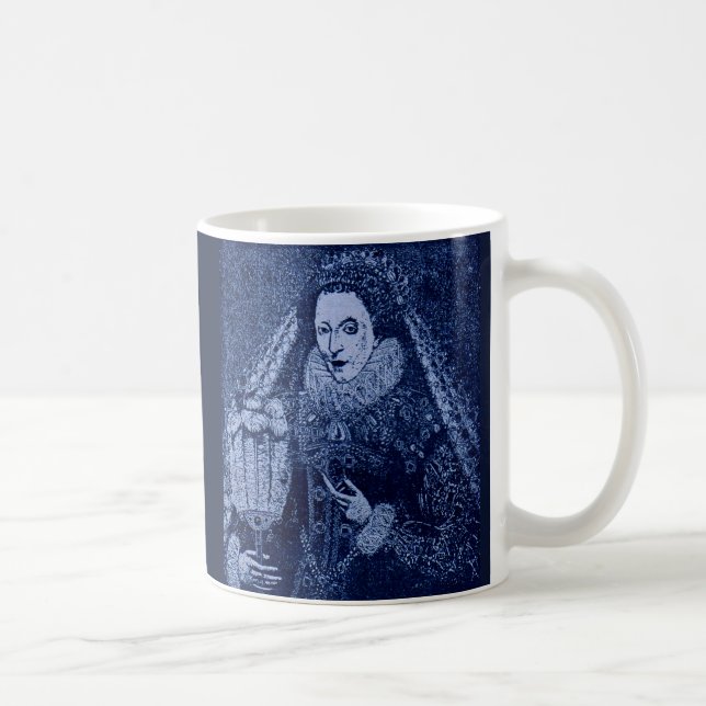 Taza De Café Reina Isabel I en azul (Derecha)