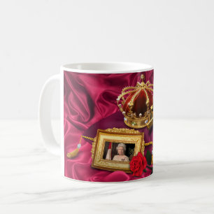 Taza De Café Reina Isabel II Crown & Picture Coffee Mug
