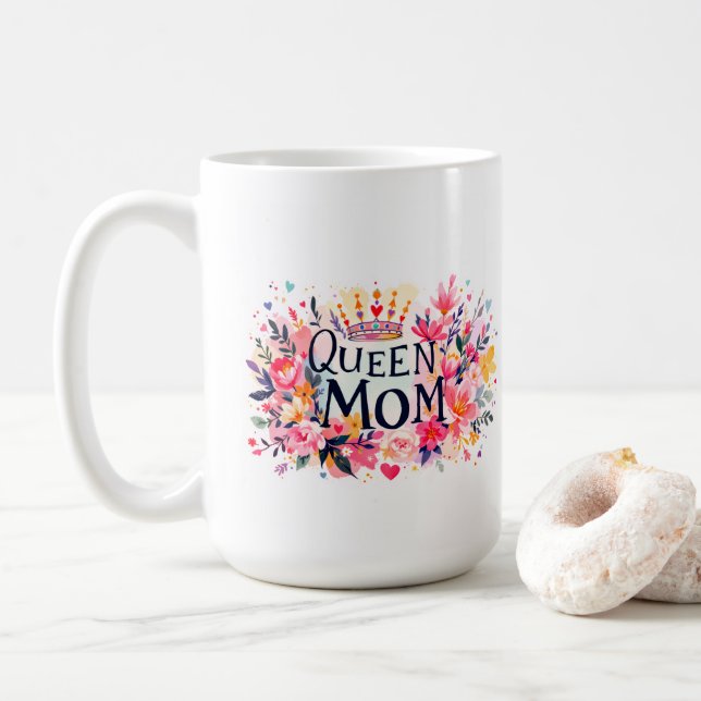 Taza De Café Reina Mamá  (Con donut)