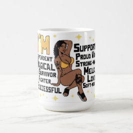 Taza De Café Reina negra inspiradora motivadora positiva