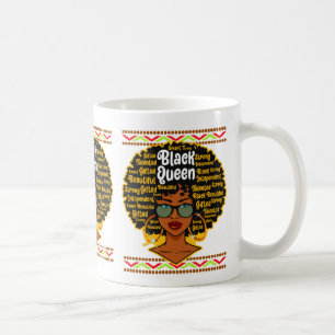 Taza De Café Reina negra Melanin Mujer Junetdecies Sista Queens