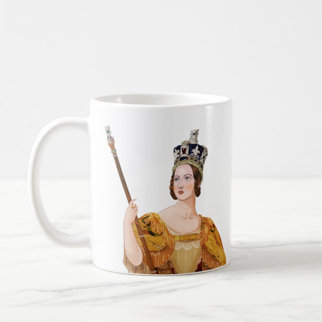 Taza De Café Reina Victoria - ilustraciones históricos (Izquierda)