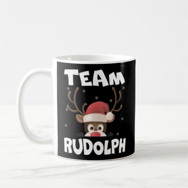 Taza De Café Reindeer Deer del equipo Rudolph (Izquierda)