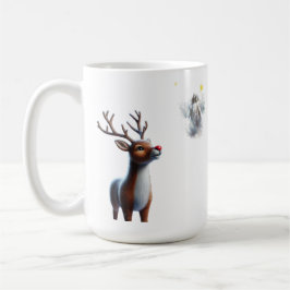Taza De Café Reindeer mirando hacia arriba a Jesús Navidades re