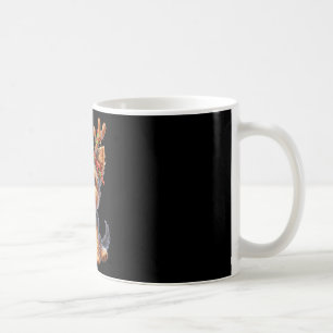 Taza De Café Reindeer Terrier Santa Hat Xmas Luces C
