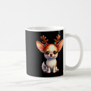 Taza De Café Reindeo de Chihuahua Santa Hat Xmas enciende Navid