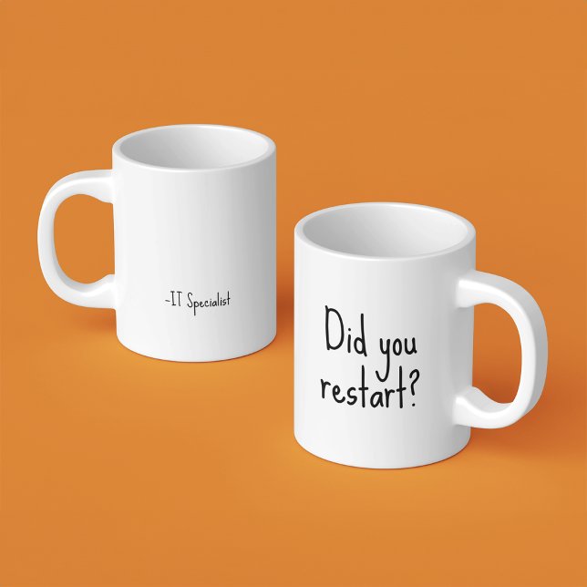 Taza De Café ¿Reiniciaste? | Funcionaria oficina especializada  (Subido por el creador)