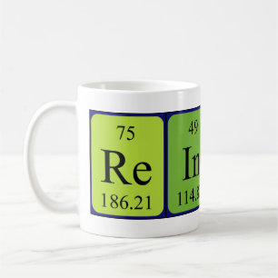Taza De Café Reinier mug de nombre de tabla periódica