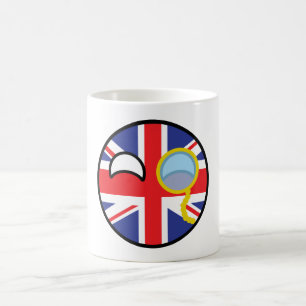Taza De Café Reino Unido Geeky que tiende divertido Countryball