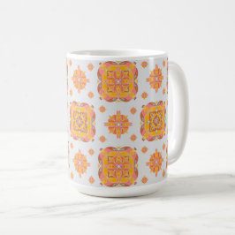 Taza De Café Rejilla floral 